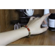 Agarwood Bracelet Lien Chau, Natural Agarwood Bracelet With Elegant Agete Stone To Support Energy Balance