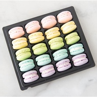 [Annabella] 20pcs Assorted Macaron In  Black Tray (classic flavour ) | Halal Certified