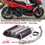 Motocross Muffler Slip On For ZONTES ZT310M 310M 2012 Year Motorcycle Exhaust Escape Modified Front Link Pipe Connecting