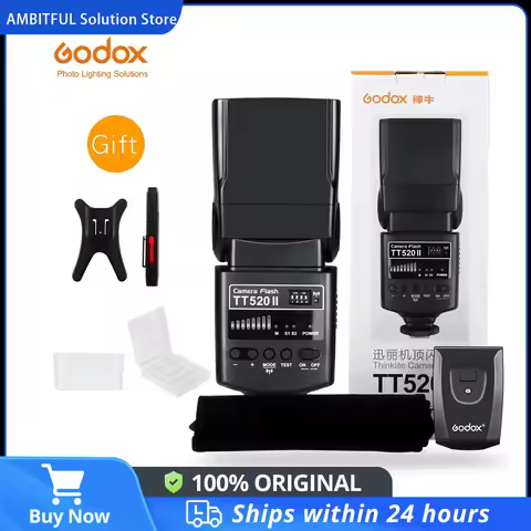 Godox Thinklite Camera Flash TT520II with Build-in 433MHz Wireless Signal for Canon Nikon Pentax Son