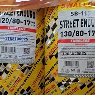 Swallow tubeless outer tire 130/80-17 & 120/80-17 sb117 street enduro