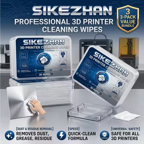 30Pcs 3D Printer Cleaning Wipes Universal for FDM Resin LCD SLA Print Bed Extruder Removes Dust Grea
