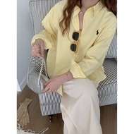 KATUN KEMEJA Poisonimport.id - Women's Shirt Wanwan Polo Embroidery 8812 Korean Style Premium Cotton