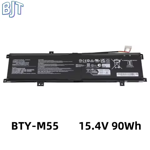 15.4V 90Wh New BTY-M55 Laptop Battery For MSI Alpha 15 A4DEK B5EEK B5EX 17 B5EEK Pulse 15 B13VFK B13