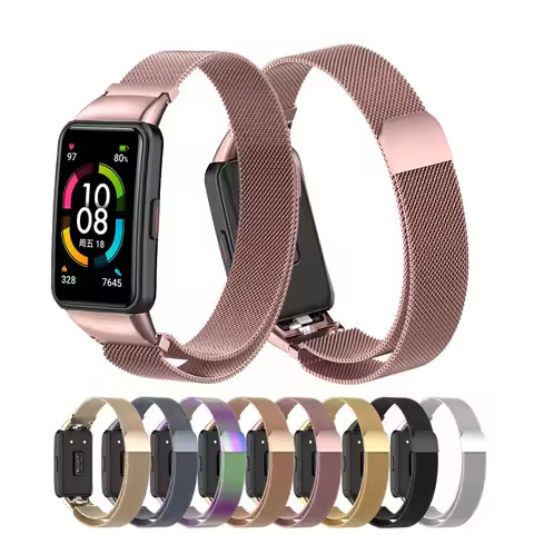 Milanese Loop Strap For Huawei Band 7 6/6 Pro huawei band6 Smartwatch correa Metal Stainless Steel b