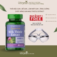 Thải độc gan bổ gan làm mát gan tăng cường chức năng gan Milk Thistle Extract 1000mg 90-180 viên Pur