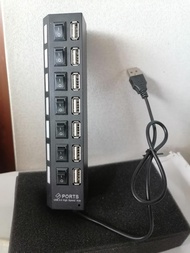 USB 獨立開關分線器 電腦鼠標鍵盤HUB 7 Port High Speed USB 2.0 Hub