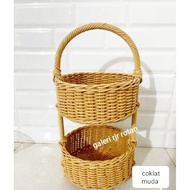 Aesthetic kitchen spice rack Aesthetic onion rack Multipurpose rack, Stacked rack made of synthetic 