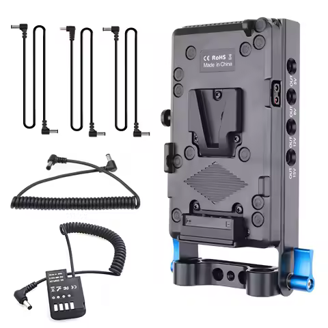 FOTGA Power Supply System WY-VG3 V Mount Battery Plate Adapter for Panasonic DMC-GH3 GH4 GH5 GH5S DC