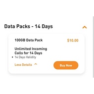 M1 Prepaid Data Plans – 100GB for $10 (14 Days) | 500GB for $14 (30 Days) | 800GB for $28 (30 Days)