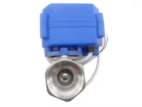2 way 12VDC CR04 motorized ball valve G3/4" DN20 (reduce port),Stainless steel, electrical valve