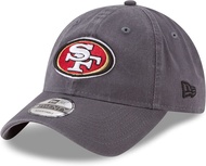 New Era NFL Core Classic 9TWENTY Graphite Adjustable Hat Cap One Size Fits All (San Francisco 49ers 