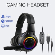 【A PRETTY】 3.5mm Wired Gaming Headphone Game Headset Noise Cancelling Earphone Microphone Volume Control for PS4 PC Laptop XBOX Smartphone