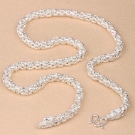 TB Spot Goods#9999Sterling Silver Necklace for Men Hollow Dragon Pendant Necklace Men's Fashion Bold