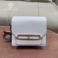 🌈Hermes🧡Mini Roulis🧡珍珠灰金扣🌈有單🧡99新🌟Evercolor皮🌟miniroulis🌟roulis19🌟愛馬仕🌟