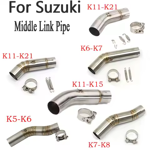 Motorcycle Exhaust Adapter Middle Link Pipe Connect Muffler Slip-on For k5 K6 K7 K8 k11 GSXR 600 750