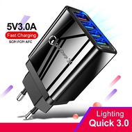 48W Quick Charger 3.0 4.0 USB Cherger 4 Ports Fast Charging Mobile Phone Charger For iphone Samsung 