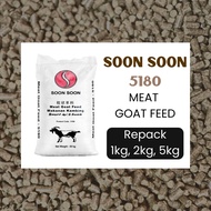 [Repack] 1kg, 2kg, 5kg Soon Soon 5180 Makanan Kambing | Meat Goat Feed