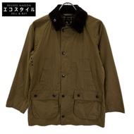 Barbour 4110806 3-Warrant BEDALE 卡其色棉尼龍桃皮絨無蠟夾克 34 碼 [二手]