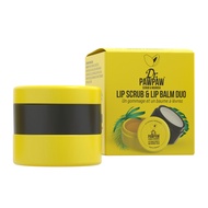 Scrub & Nourish Lip Scrub and Balm Duo with Papaya, Aloe Vera and Olive Oil, 100% Natural Two Step T