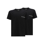 EMPORIO ARMANI FW22 T Shirt Mens 2 Pack Black 111267-3F717-17020