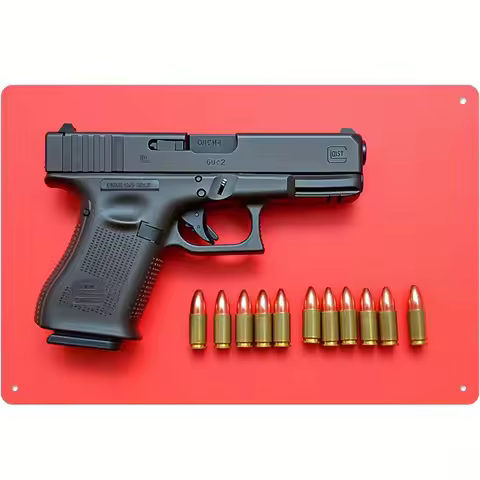 Pietro Beretta CO2 Air Pistol Vintage Metal Sign Airgun BBs Ammo Wall Plaque Man Cave Garage Christm