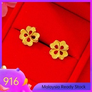 Gold Wealth Jewellery Subang Telinga Perempuan Emas Bangkok Original Cop 916 Lelong Anting Subang Emas Korea Gold