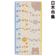 其他品牌 - 日本Uchino Royalcrest 大浴巾 純棉 花花腳印 熊仔啡色 (034)【市集世界 - 日本市集】