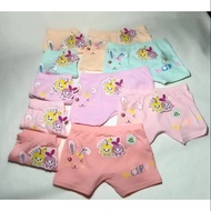 4 Helai Boxer Budak Perempuan / 4 Pcs Kids Girls Cartoon Boxer