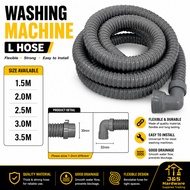 L Shape PVC Washing Machine Outlet Hose. Washing Machine L Drain Hose. L Pipe Mesin Basuh Hose