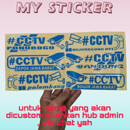 [ CUSTOM SENDIRI ] CUTTING STICKER CCTV TRUK MANIA CUSTOM NAMA KOTA , STIKER VARIASI KACA MOBIL PICK