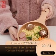 NEW Japanese-Style Wood Tableware Creative Instant Noodle Bowl Wooden Kimchi BowlLOGOFruit Salad with Handle Wooden Bo