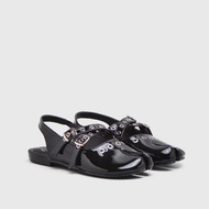 Adorableprojects - Flowie Flat Shoes Black - Tabi Shoes Footlink Shoes for Women Kasut Tradisional K