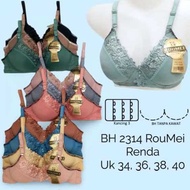 ROUMEI 2314 2316 CUP WIRELESS LACE BRA a SIZE 34-40