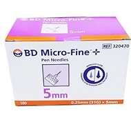 BD MICRO-FINE NEEDLE 5MM (100'S)