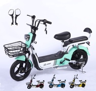 จักรยานไฟฟ้าแบบปั่น electric bike สกู๊ตเตอร์ไฟฟ้า e-scooter ขับขี่ง่ายสบาย แบบ 2 ที่นั่ง