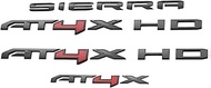 Kit 2023-2025 Sierra HD AT4X Emblem 3D Badges Letter Nameplate Replacement for 2500HD 3500HD (Matte 