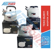 Teko Super Whistling Kettle Maspion 20 22 24 Cm / 3.5 4.5 5.5 L / Ceret Bunyi Stainless Steel / Kete