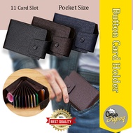 DC Beg Pemegang Kad Lelaki Dompet Business ID Card Holder Snap Button Large Capacity Wallet PU Leather Cardholder