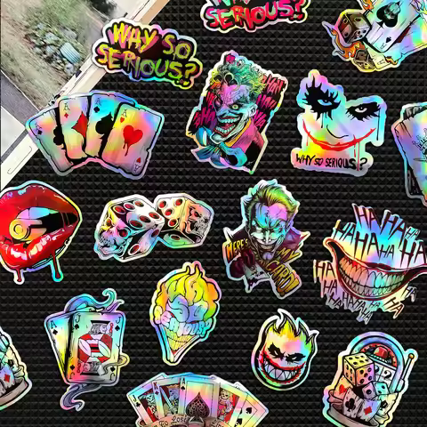 30PCS Motorcycle Stickers Car Moto Helmet Tank Racing Joker Retro Poker Decal Accessories For Royal-
