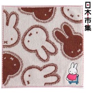 Miffy - 日本Miffy 頭形圖案 滑板車刺繡 米白色 純棉毛巾手帕(742)【市集世界 - 日本市集】