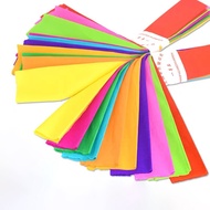 Origami Crinkled Crepe Paper Craft DIY Flower Wrapping Fold Scrapbooking Gift Party Decoration