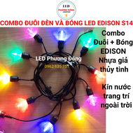 Combo Đuôi đèn và bóng LED EDISON S14 trang trí siêu đẹp
