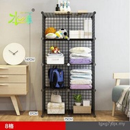 Rak Buku Mudah Gabungan Bebas Kabinet Penyimpanan Mainan Rak Rak Buku Rak Buku DIY Minimalis Moden