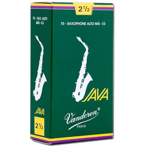Vandoren JAVA Green Box Alto Sax Reed,Box of 10,Strength 2.0 2.5 3.0 3.5