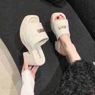 MIU women's height-increasing wedge sandals, super hot new model 7CM_ 159