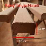 hazawa - Railing tangga / Relling Kayu Kamper Samarinda Oven per meter