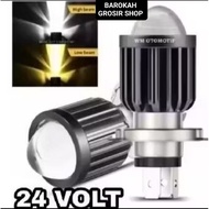 24 VOLT H4 Laser D2 High Low 2 Colors White Yellow Truck Bus Fuso Canter Tronton PnP BA20D Far Near 