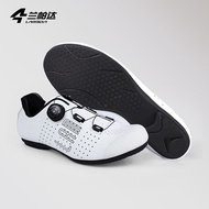 LAMEDA New Cycling Shoes Men Rubber Sole Cycling Bicycle Shoes Microfiber Upper Unlocking Sneaker Ultralight Breathable Road Bike Professional Shoes