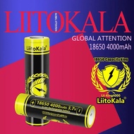 Liitokala Lii-King4000 Original 18650 battery 3.7V 4000mAh 12A Rechargeable Battery Li-ion for flashlight / torchlight